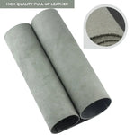Two rolls of gray full grain leather sheets for crafts and DIY projects 