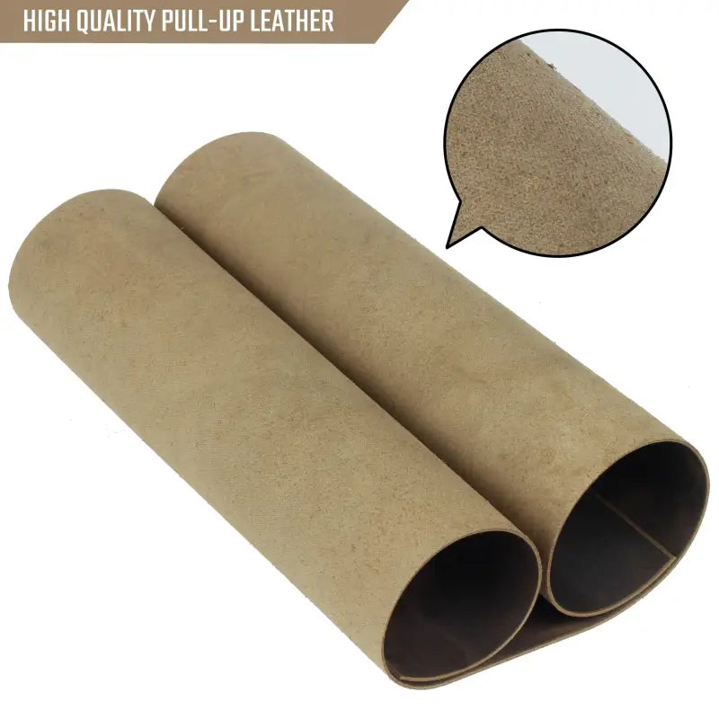 Two rolls of full grain leather sheets for crafts, perfect for DIY projects 