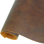 Rolled Brown Leather Sheet for Crafts, Tooling, and Veg Tan Leather Projects