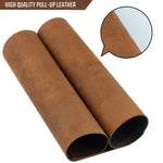 Two rolls of brown Full-Grain Veg Tan Leather Sheets for crafts and tooling