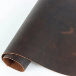 Rolled brown Full-Grain Genuine Leather Sheets for crafts, tooling leather, and leatherworking