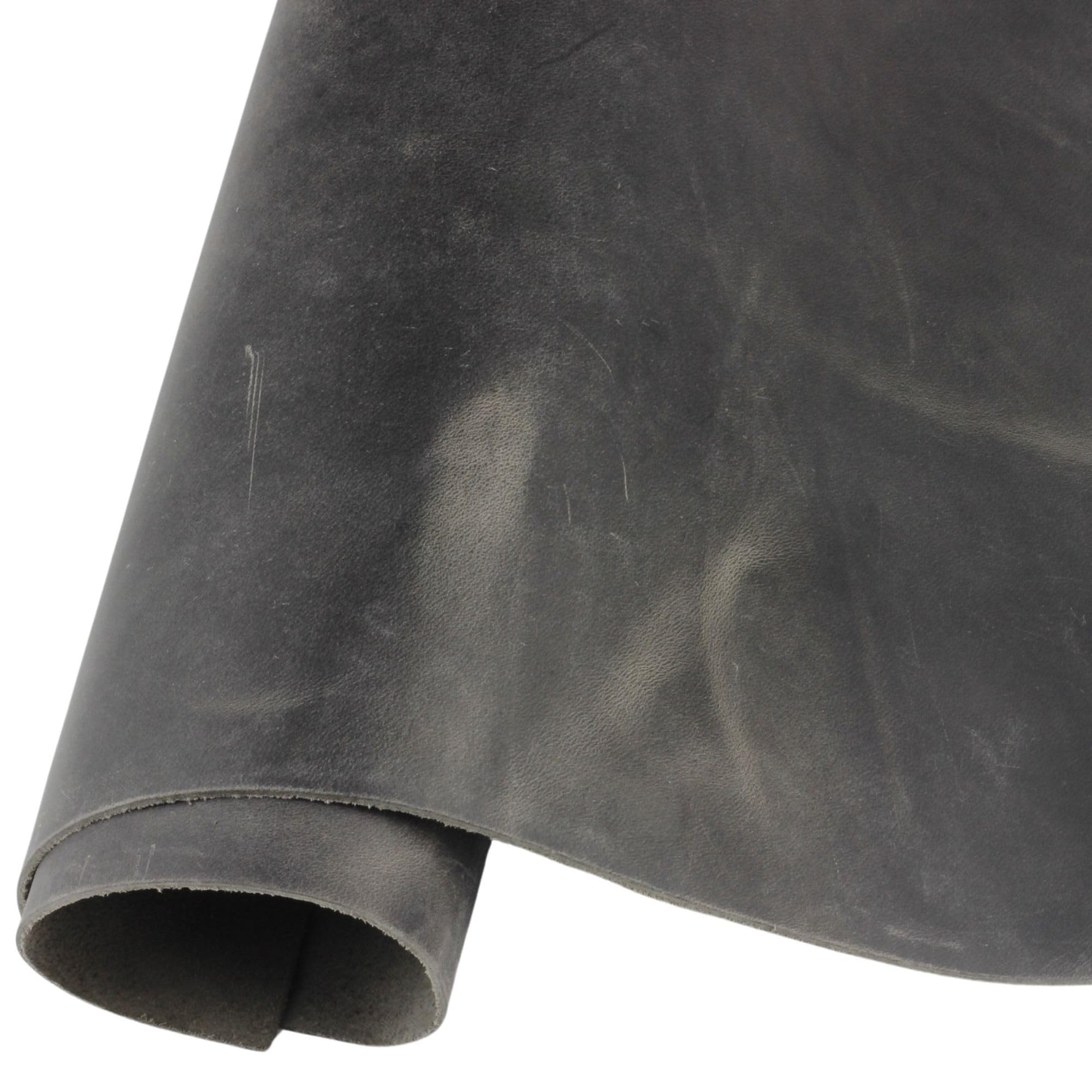 Rolled black rubber sheet for use with Premium Full Grain Leather Sheets for Crafts & DIY