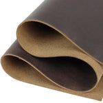 Folded brown Full Grain Leather Sheet for Crafts & DIY projects, durable and genuine