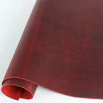 Burgundy rolled Full-Grain Genuine Leather Sheets for crafts and tooling leather projects