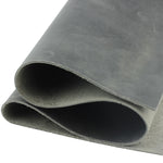 Folded gray leather sheet showcasing Premium Full Grain Leather for crafting projects