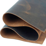 Folded brown Full-Grain Genuine Leather Sheet for crafts, tooling leather, and leatherworking 