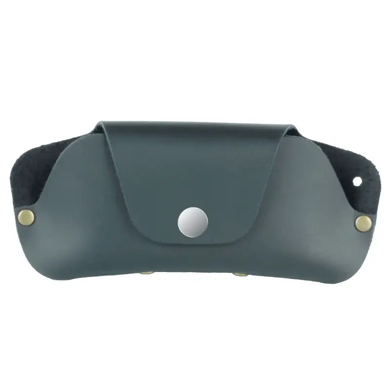 Gray leather eyeglass case from the Slim Leather Eyeglass and Sunglasses Case collection