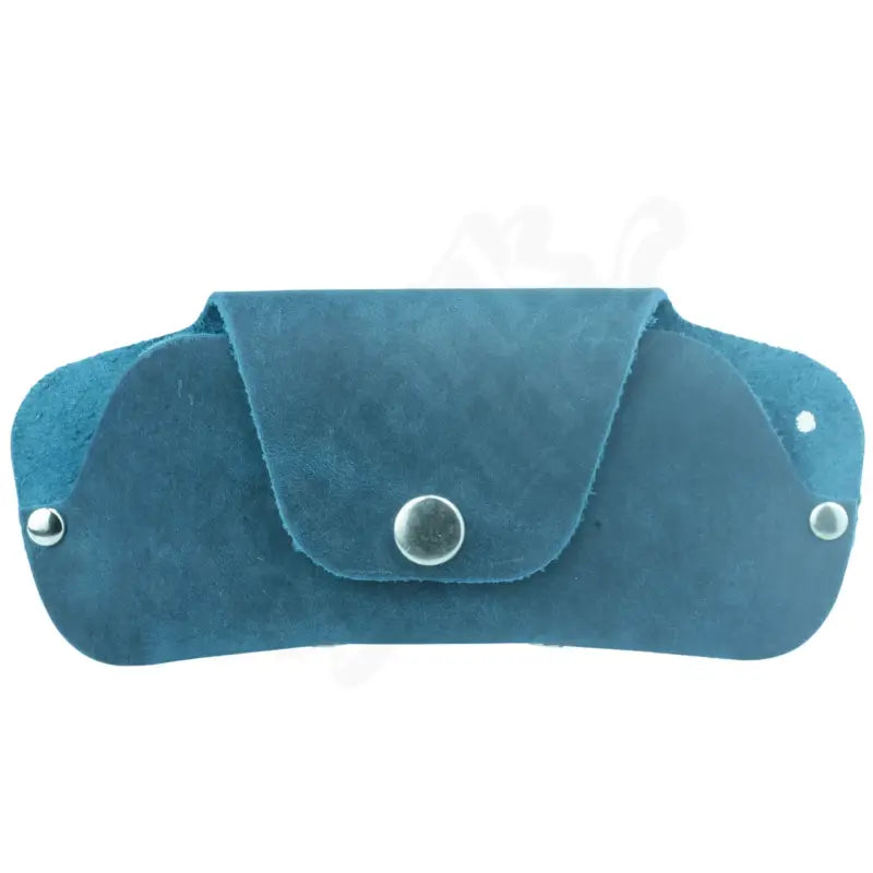 Blue leather eyeglass case from Slim Leather Eyeglass and Sunglasses Case collection