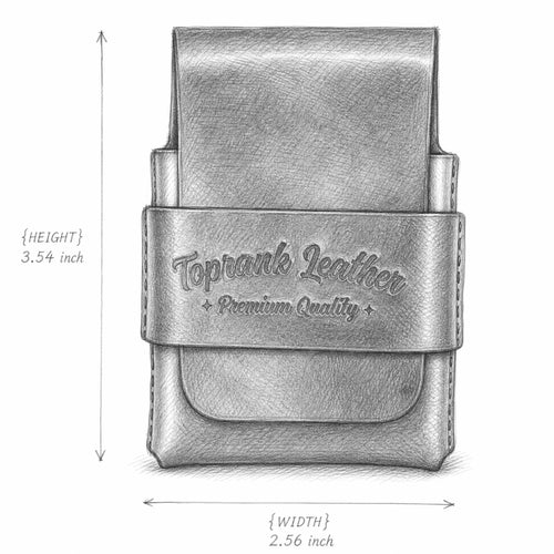 Slade Slim leather card holder measurements — 6.5 × 9 cm (2.56 × 3.54 in) closed — measurements