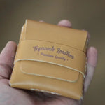 Tan leather wallet in Compact Handcrafted Leather Card Holder Wallet for stylish organization