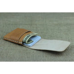 Compact Minimalist Leather Wallet – Slim Handcrafted & Secure Closure - Wallet