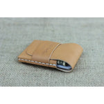 Compact Minimalist Leather Wallet – Slim Handcrafted & Secure Closure - Wallet