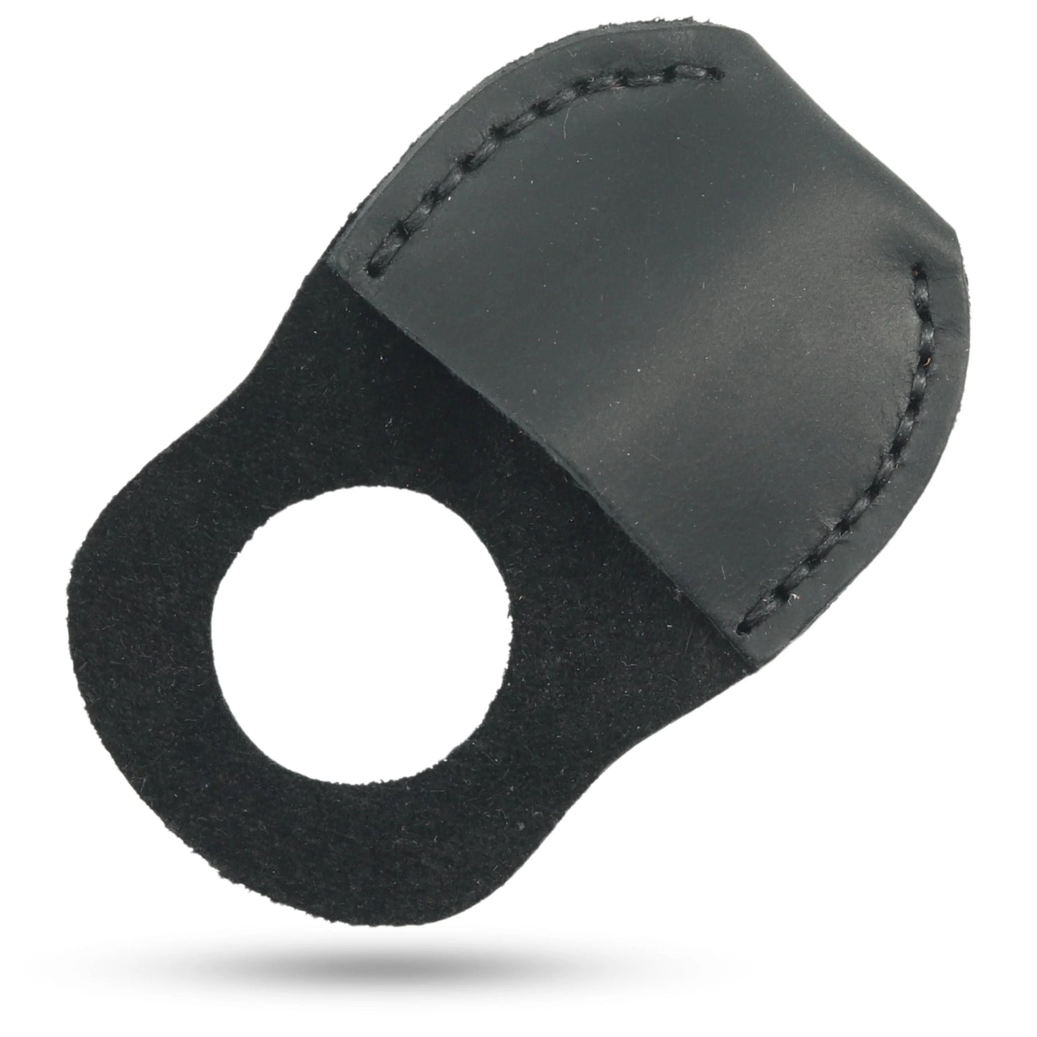 Black leather thumb guard for wood carving