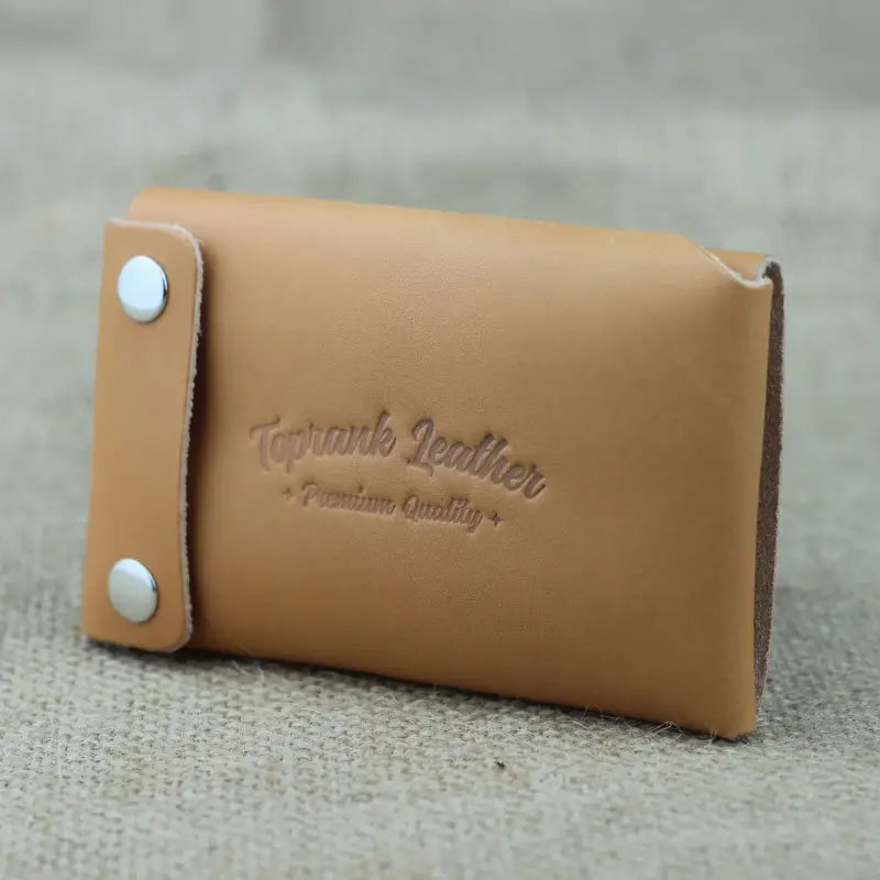 Inside view of the Two-Access Leather Wallet, showcasing dual access compartments for cards and cash. A sleek, compact, and functional design.